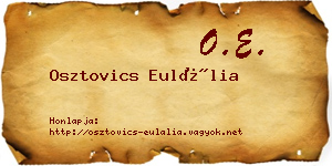 Osztovics Eulália névjegykártya